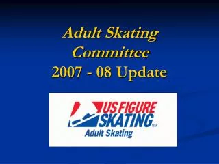 Adult Skating Committee 2007 - 08 Update