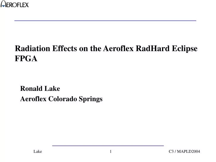 radiation effects on the aeroflex radhard eclipse fpga