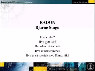 radon bjarne stugu