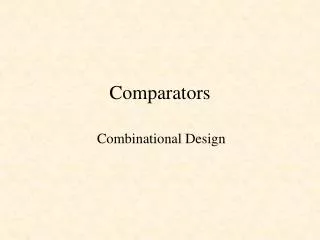 Comparators