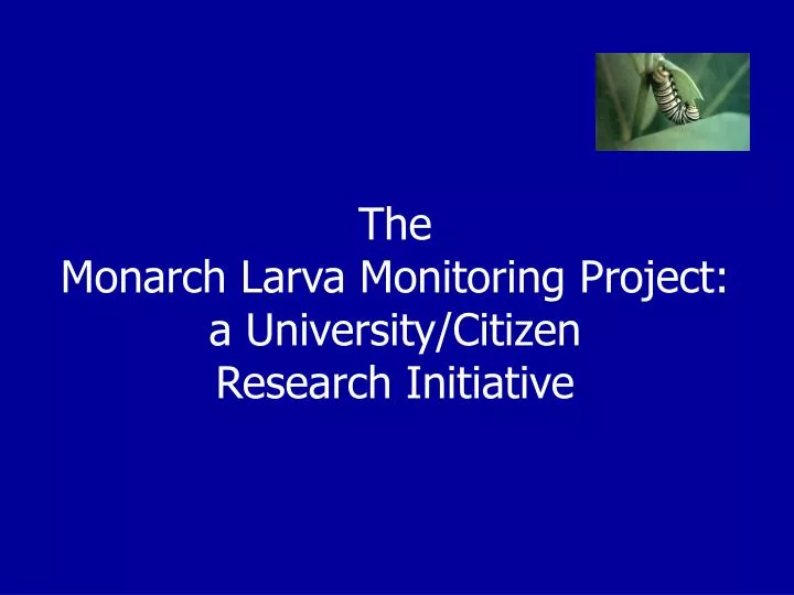 the monarch larva monitoring project a university citizen research initiative