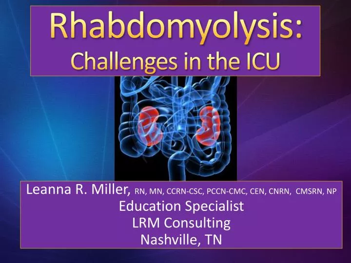 rhabdomyolysis challenges in the icu
