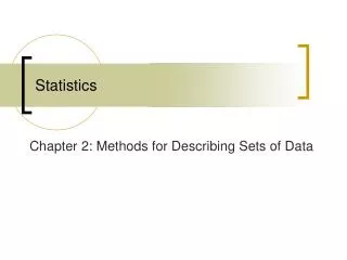 Statistics