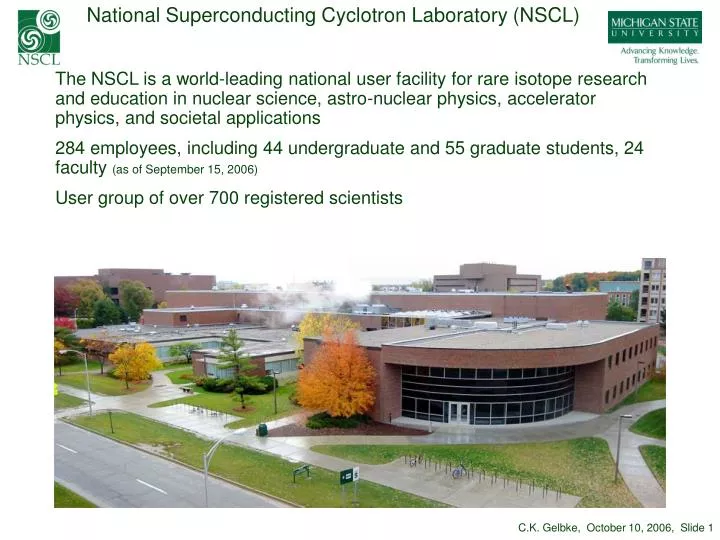 national superconducting cyclotron laboratory nscl