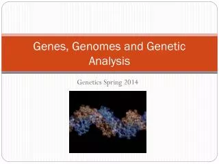 Genes, Genomes and Genetic Analysis
