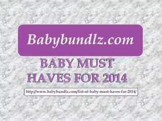 Baby Must Haves 2014