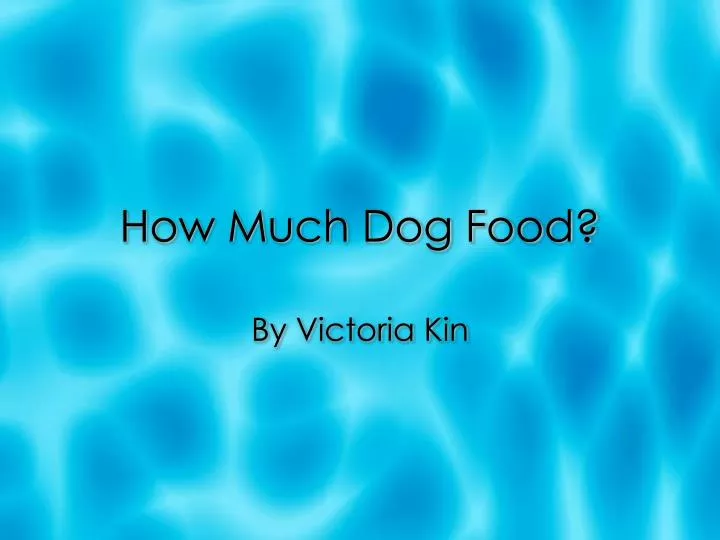 how much dog food