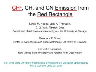 CH + , CH, and CN Emission from the Red Rectangle