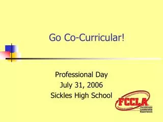 Go Co-Curricular!