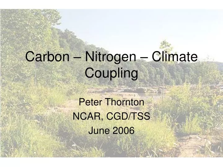 carbon nitrogen climate coupling