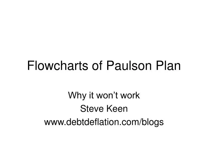 flowcharts of paulson plan