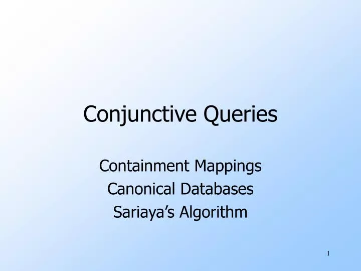 conjunctive queries