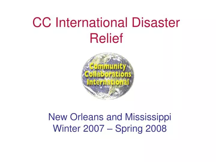 cc international disaster relief
