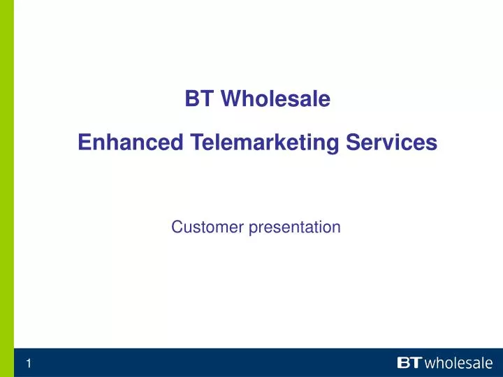 bt wholesale enhanced telemarketing services