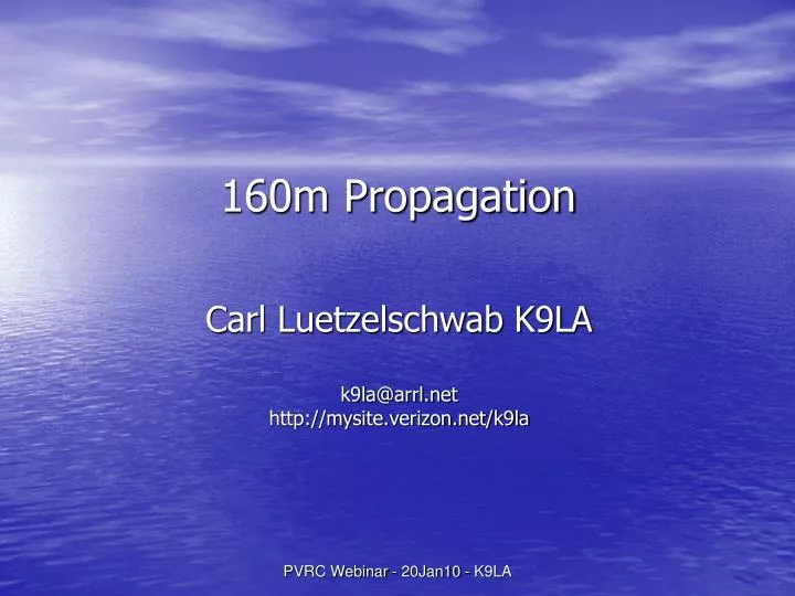 160m propagation