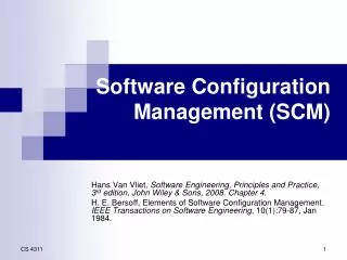 Software Configuration Management (SCM)