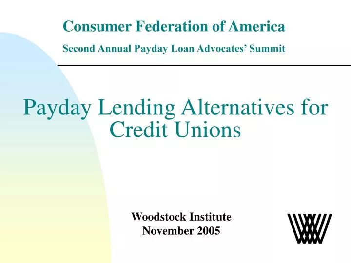 payday lending alternatives for credit unions