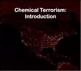 Chemical Terrorism: Introduction