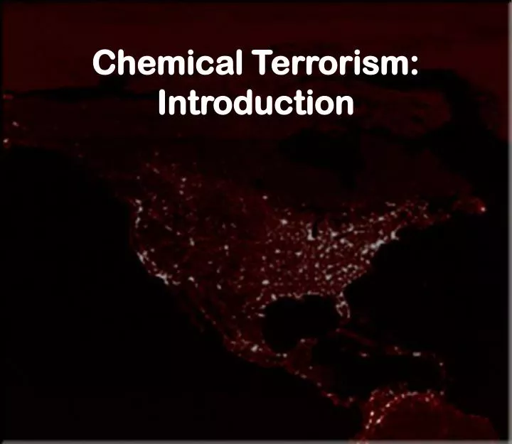 chemical terrorism introduction