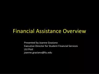 financial assistance overview