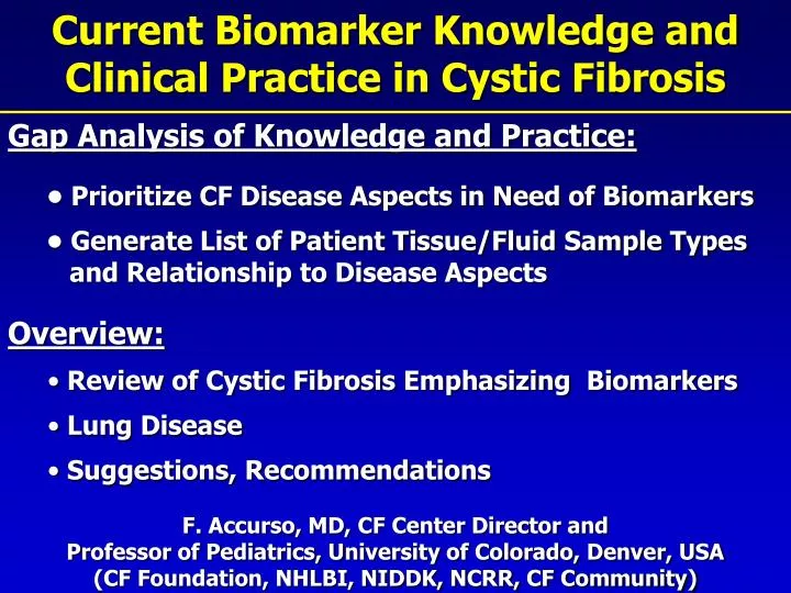 current biomarker knowledge and clinical practice in cystic fibrosis