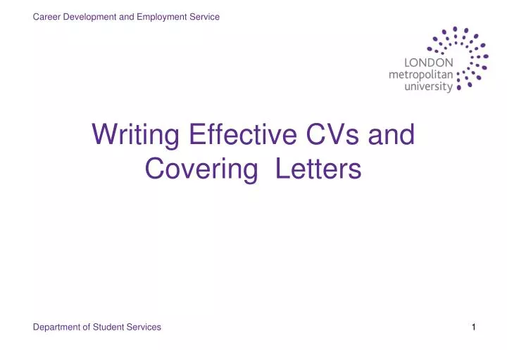writing effective cvs and covering letters