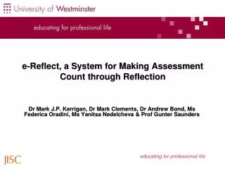 e-Reflect, a System for Making Assessment Count through Reflection