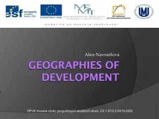 Geographies of Development