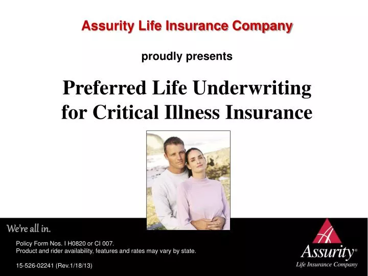 preferred life underwriting for critical illness insurance