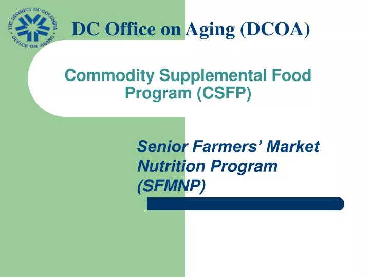 commodity supplemental food program csfp
