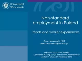 Non-standard employment in Poland Trends and worker experiences