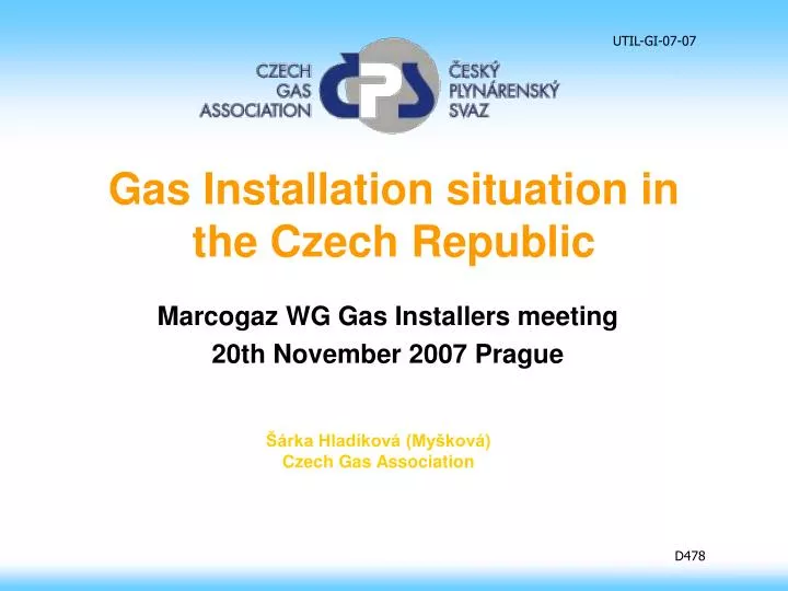 gas installation situation in the czech republic
