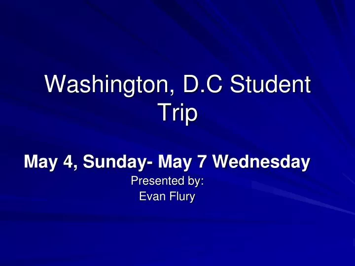 washington d c student trip