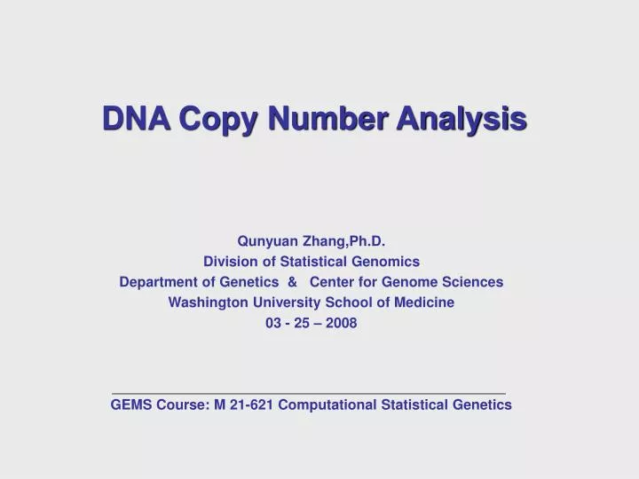 dna copy number analysis