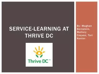 Service-learning at thrive dc