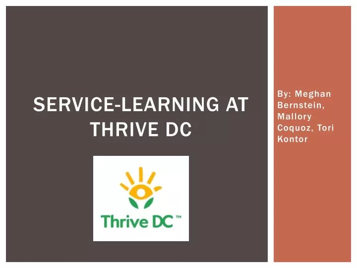 service learning at thrive dc
