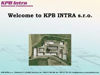 Welcome to KPB INTRA s.r.o.