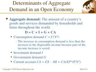 Determinants of Aggregate Demand in an Open Economy