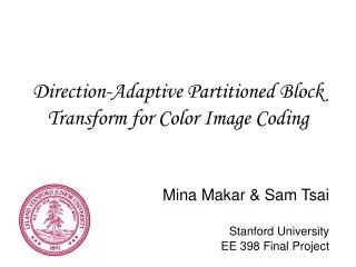 Direction-Adaptive Partitioned Block Transform for Color Image Coding