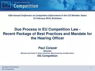 Due Process in EU Competition Law -