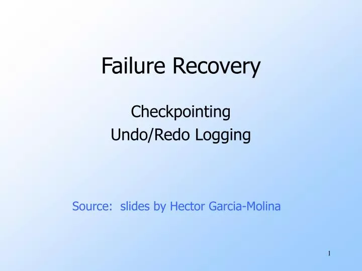 failure recovery