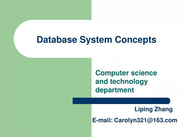 database system concepts