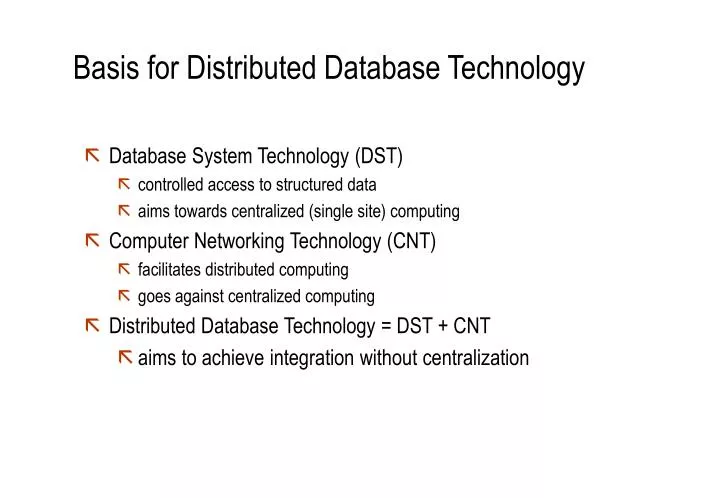 basis for distributed database technology