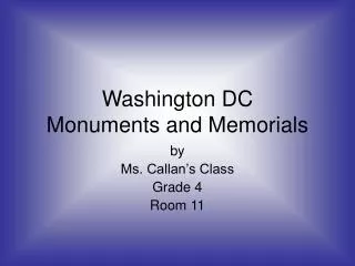 Washington DC Monuments and Memorials