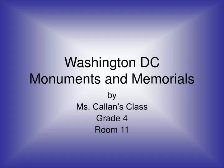 washington dc monuments and memorials