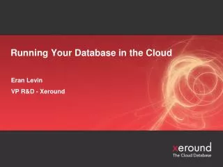 Running Your Database in the Cloud