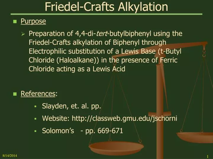 friedel crafts alkylation