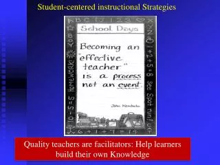 Student-centered instructional Strategies