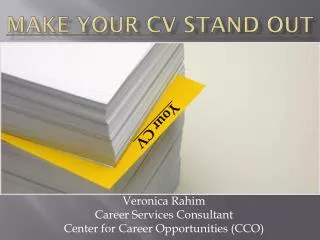 Make Your CV Stand Out