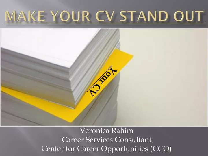 make your cv stand out